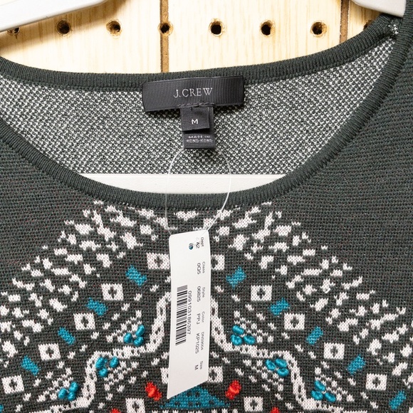 J.Crew Knotted Merino Wool Embroidered Sweater - Picture 3 of 4